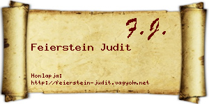 Feierstein Judit névjegykártya