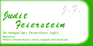 judit feierstein business card